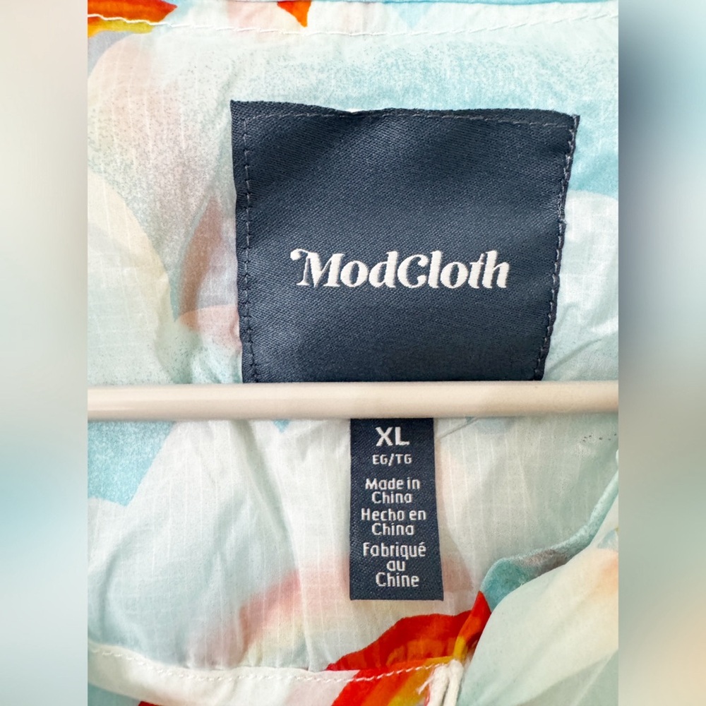 Modcloth Mind At Breeze Windbreaker Rainbow Rain Jacket - XL - Picture 7 of 9